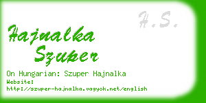 hajnalka szuper business card